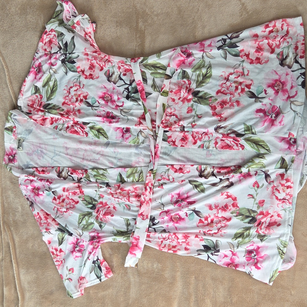 Show Me Your Mumu Robe Womens One Size Brie Floral Rose Short Floral Robe